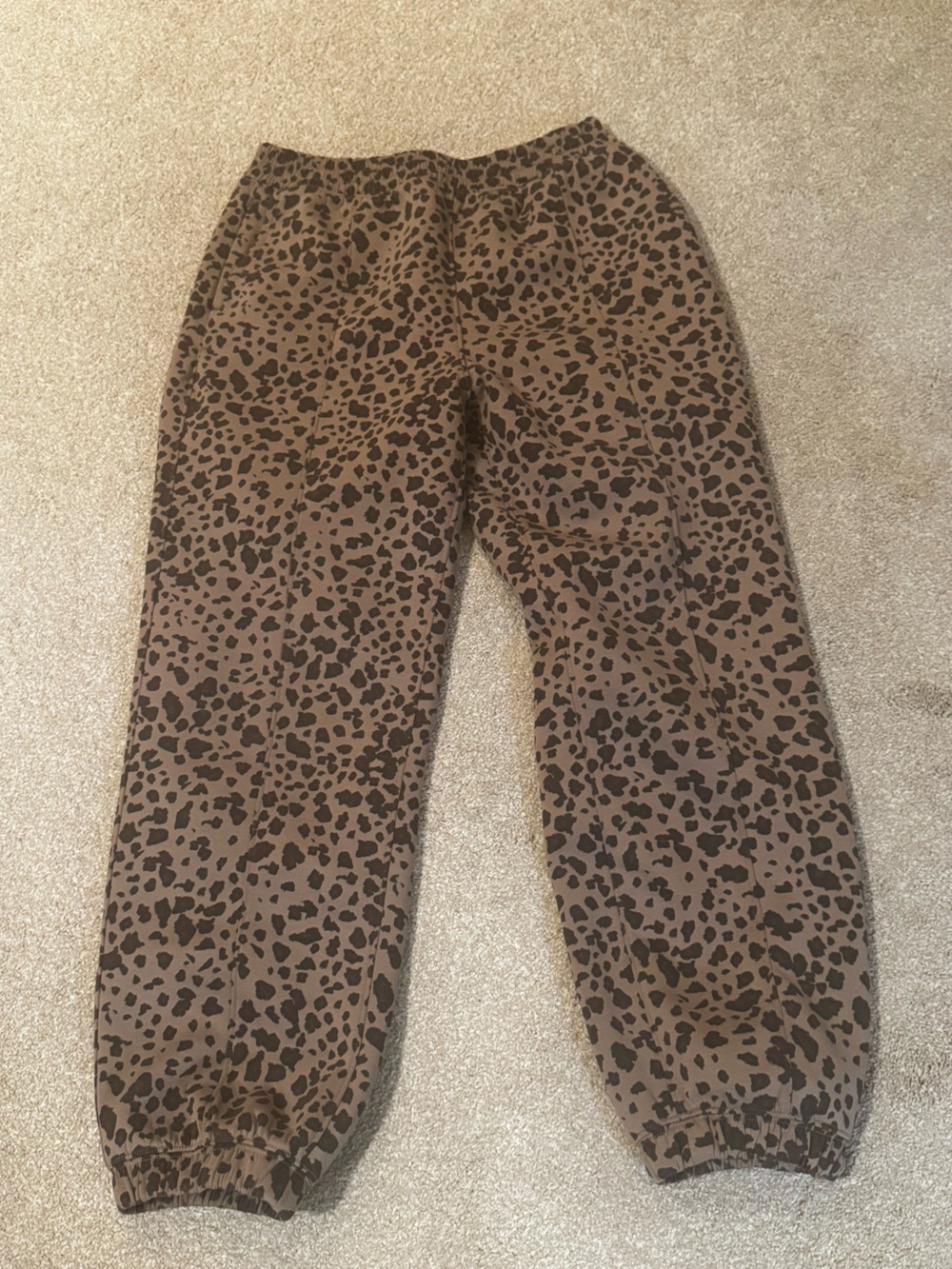 Leopard Print Brown Jogger Pants for Women